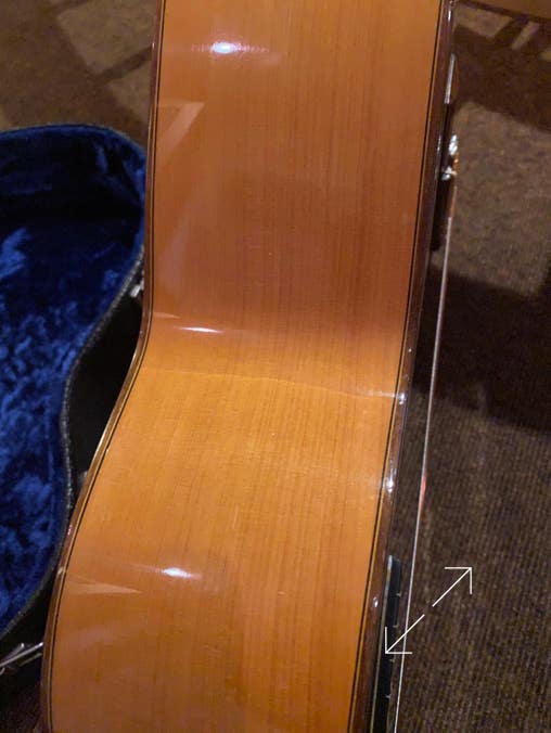 Der Zargenriss inkl Lackierung