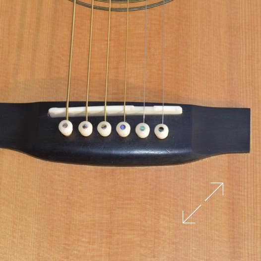 Dreadnought D28 Brücke aus Ebenholz