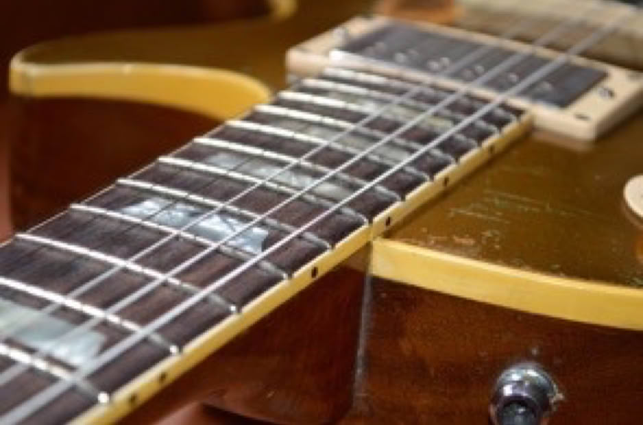 Gibson Les Paul von 1968 mit neuen Bünden und Knochen-Sattel